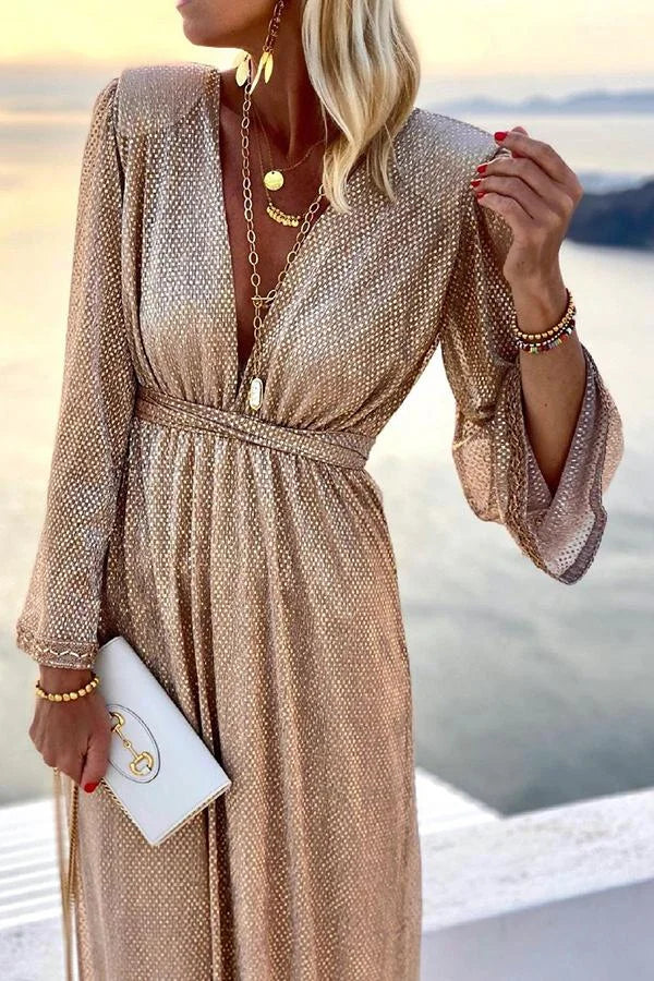 Romina® | Twinkle And Shine bell sleeve cocktail party dress