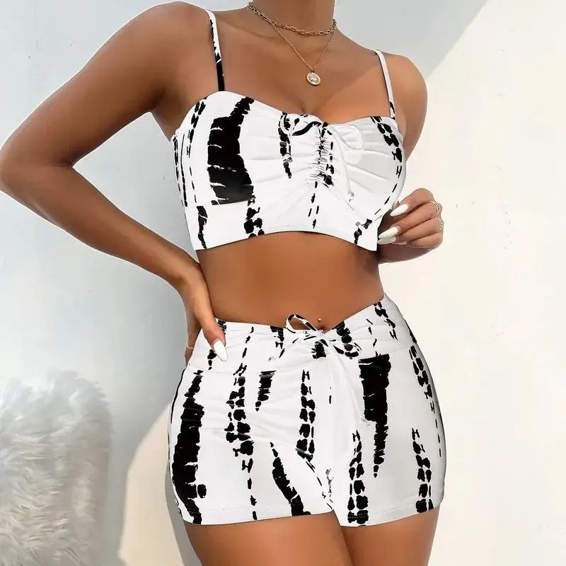 Nerissa | High-Waist Boxer Bikini Set