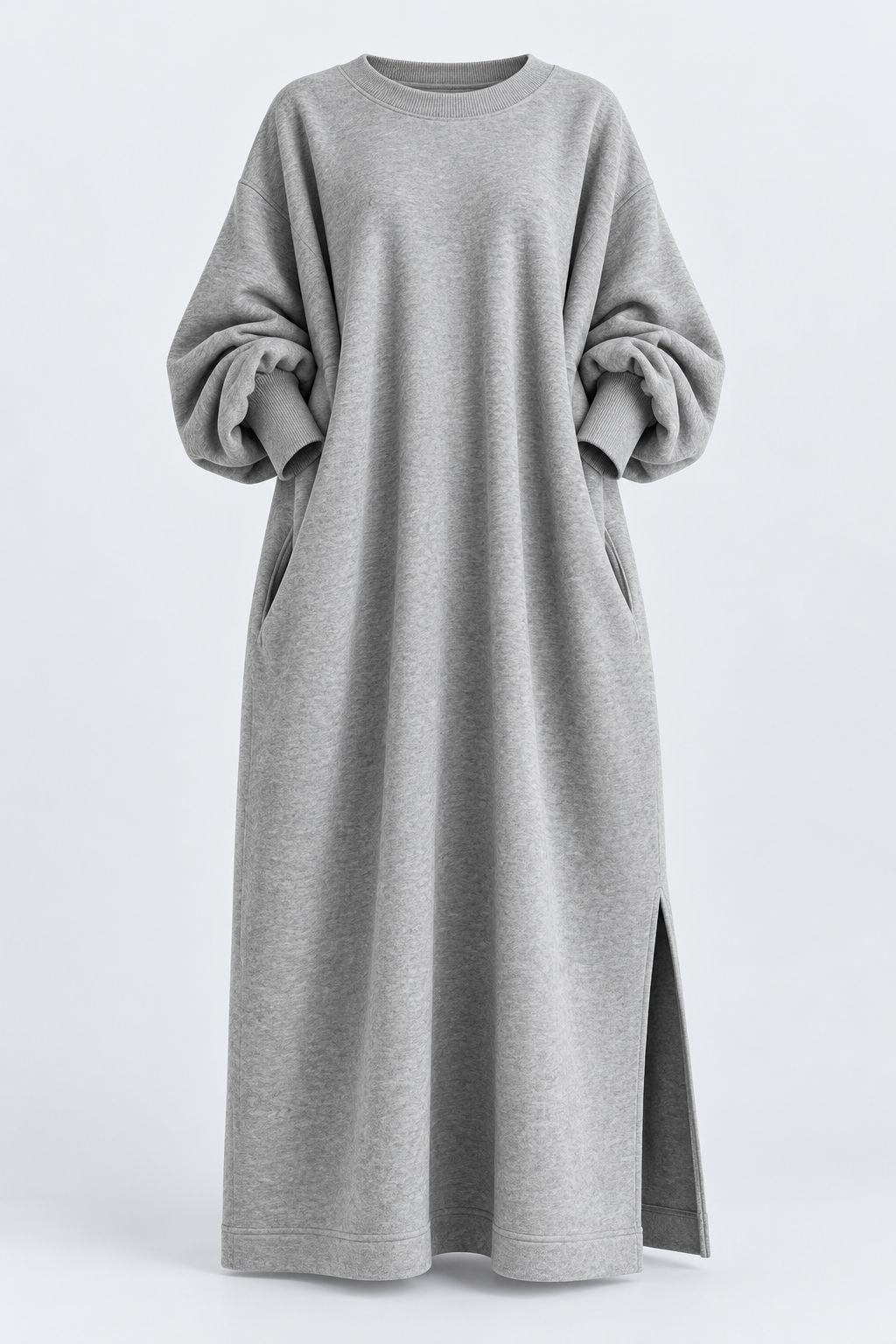 Freya® | Crew-Neck Sweatshirt Dress with Side Slit