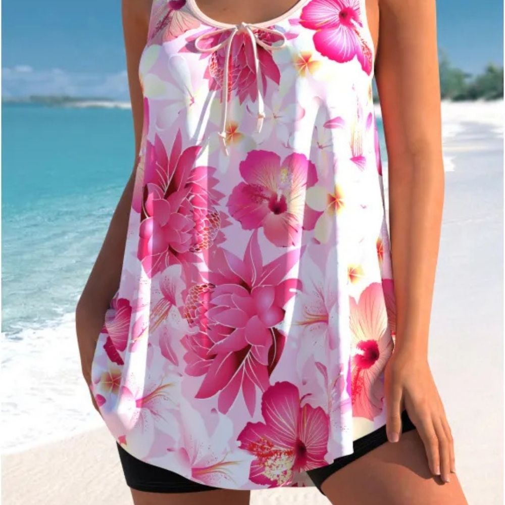 Ariana | Women’s Popular Printed Tankini Set with Split Design