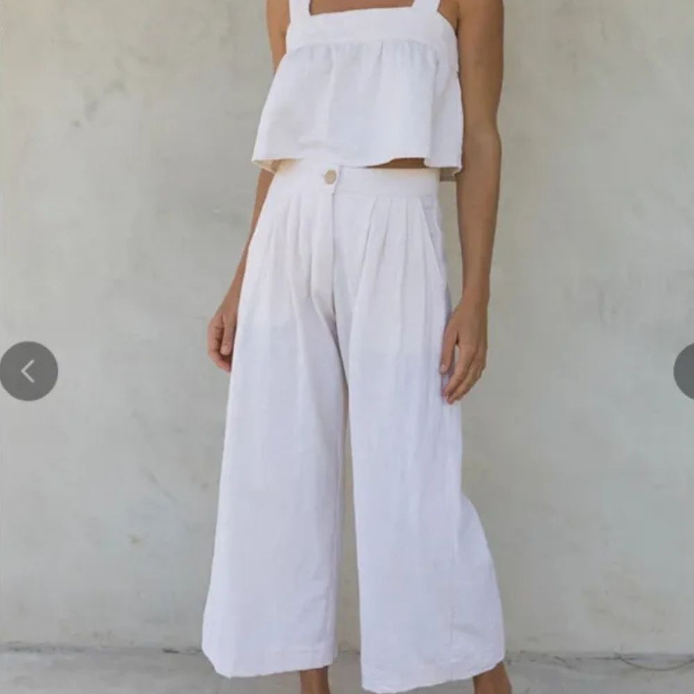 Clara Summer Square Neck Backless Short Overall Set