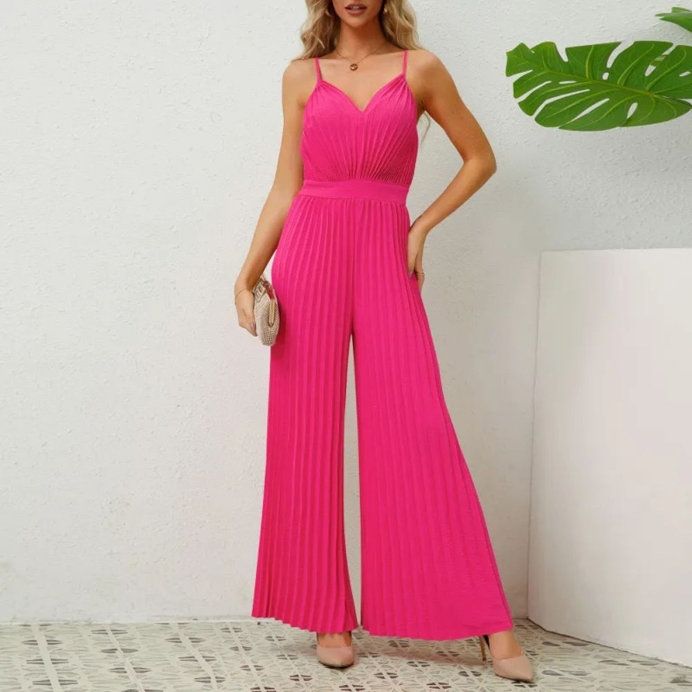 Olivia Summer Sleeveless Jumpsuit with Pockets