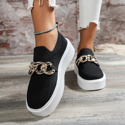 Diana | Chain Flats Breathable Mesh Shoes
