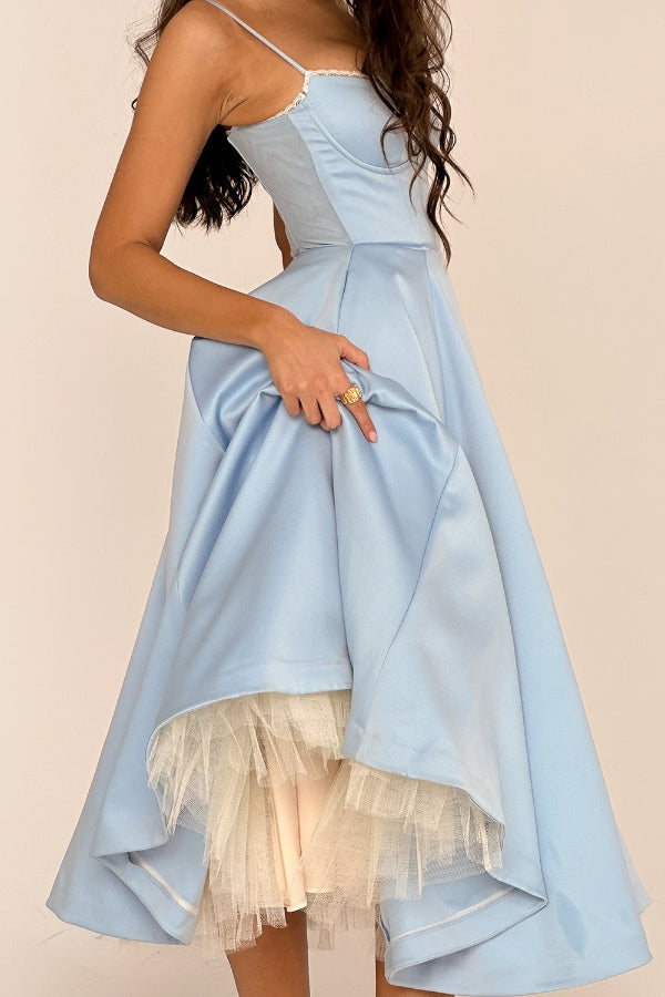 Lorraine® | Strapless V-neck sleeveless tutu maxi dress
