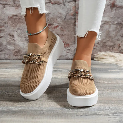 Diana | Chain Flats Breathable Mesh Shoes