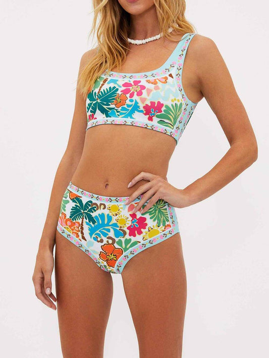 Blodau® | Elastic Floral Bikini With Support