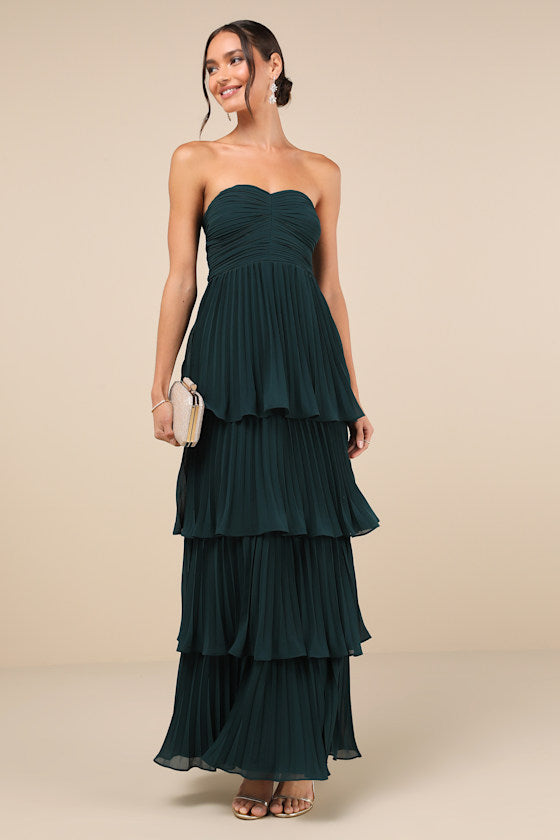 Valeria® | Elegant Strapless Maxi Dress