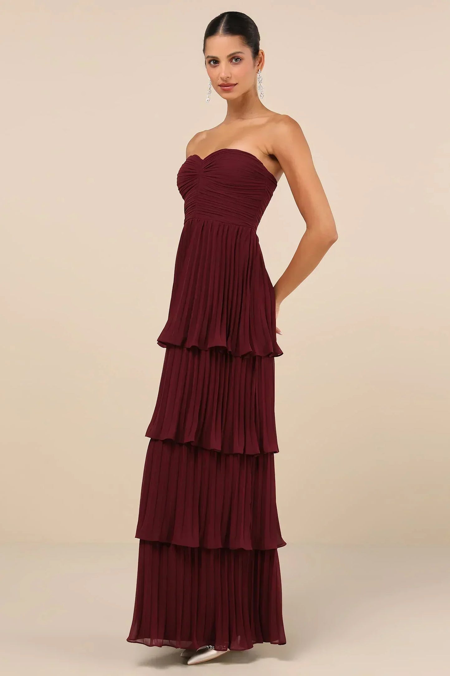 Valeria® | Elegant Strapless Maxi Dress