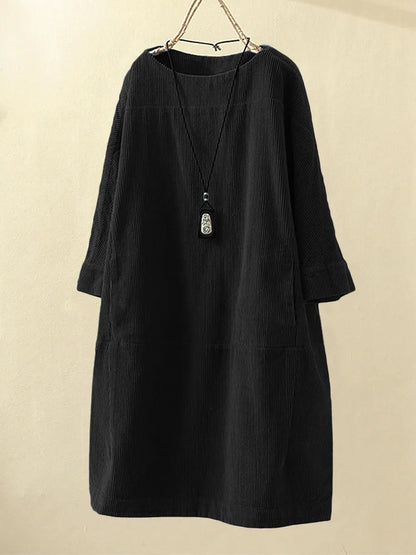 Terese Vintage Soft Corduroy Dress