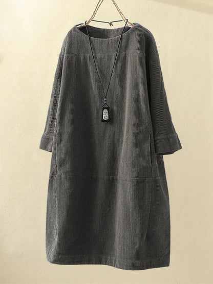 Terese Vintage Soft Corduroy Dress