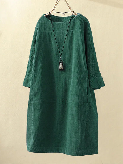 Terese Vintage Soft Corduroy Dress