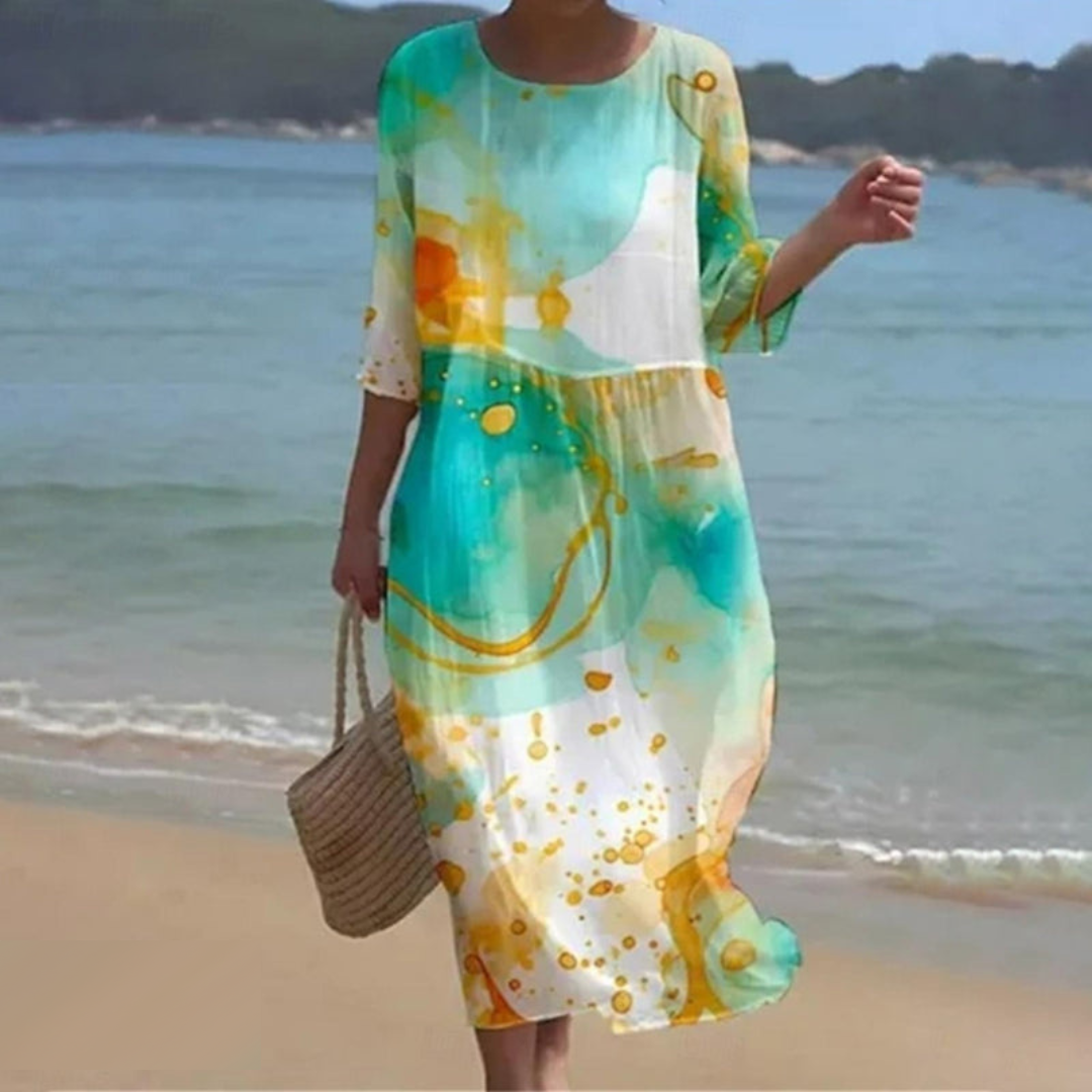 Jasmine | Elegant Floral Midi Dress