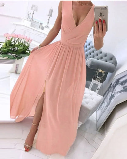 Julia® | Sleeveless Beach Dress For Women With A Deep V-Neck