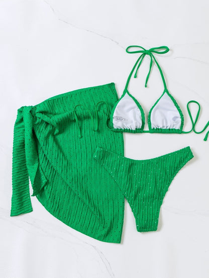 Adriana® | Malibu triangle bikini set with skirt