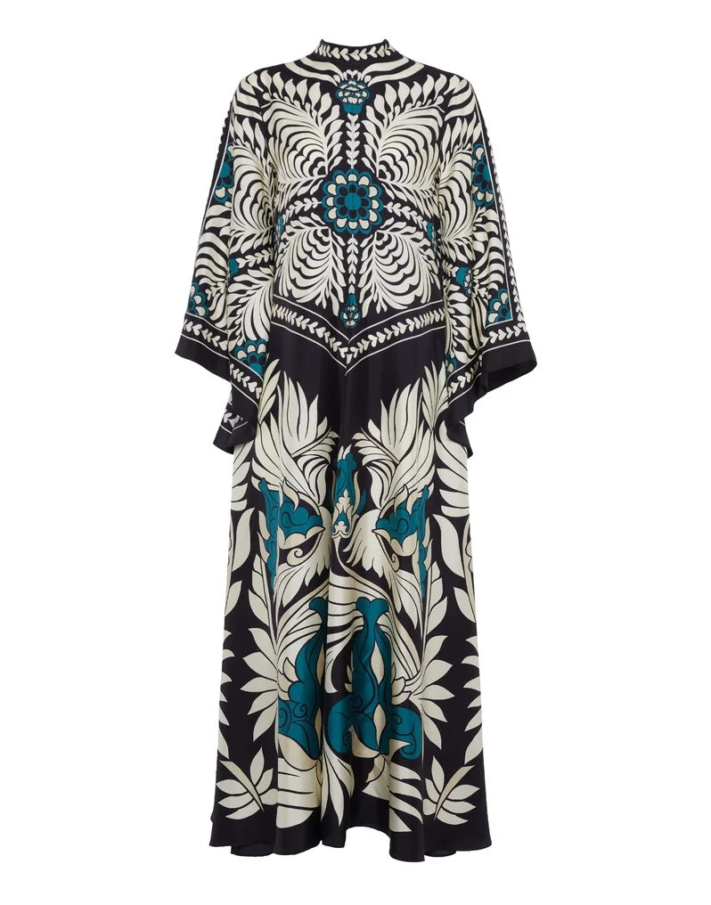 Norma | Mix Tiles Placed Magnifico Long Dress