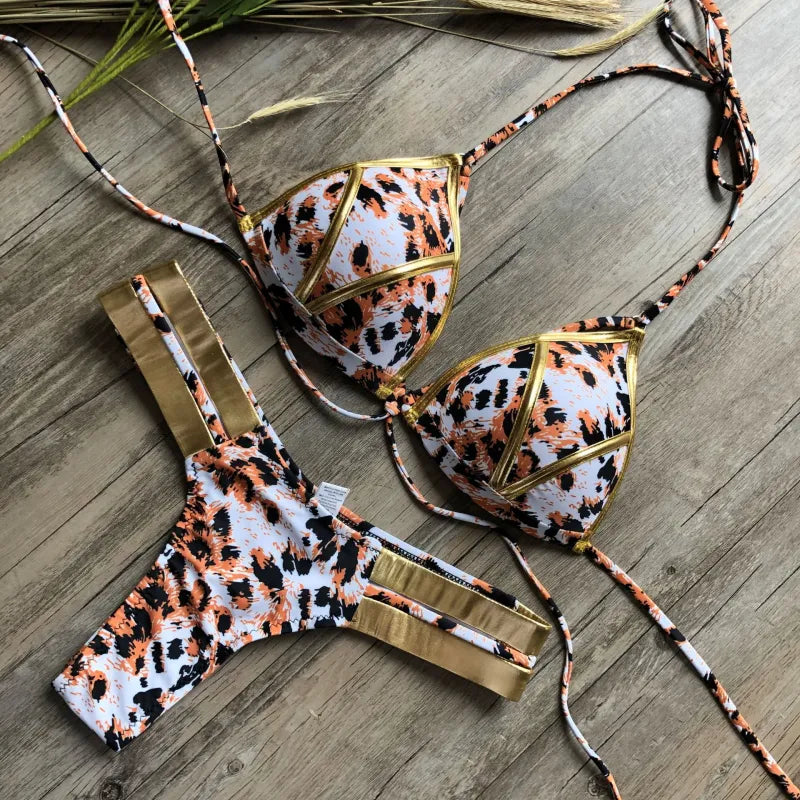 Lily | Luxe Bronzing Leopard Print Bikini