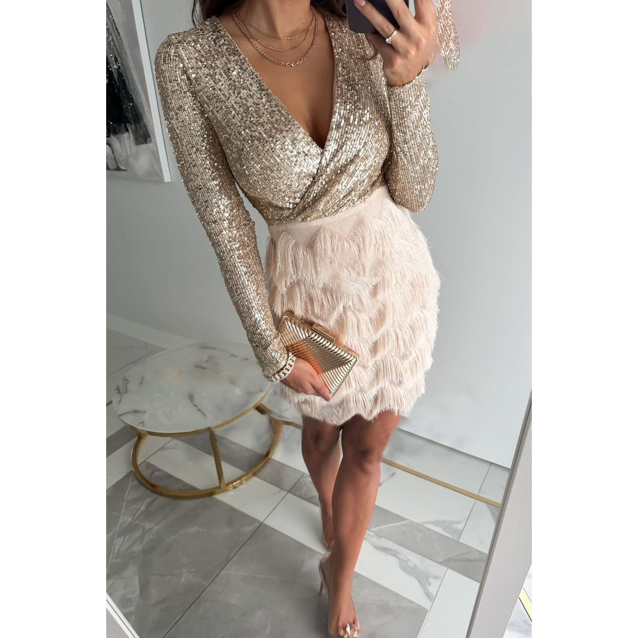 Ingrid® | Dress With Patchwork And Ruffles