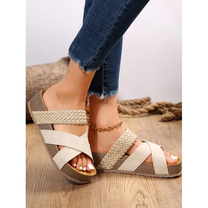 Amara | Women’s Cross-Strap Flat Sandals