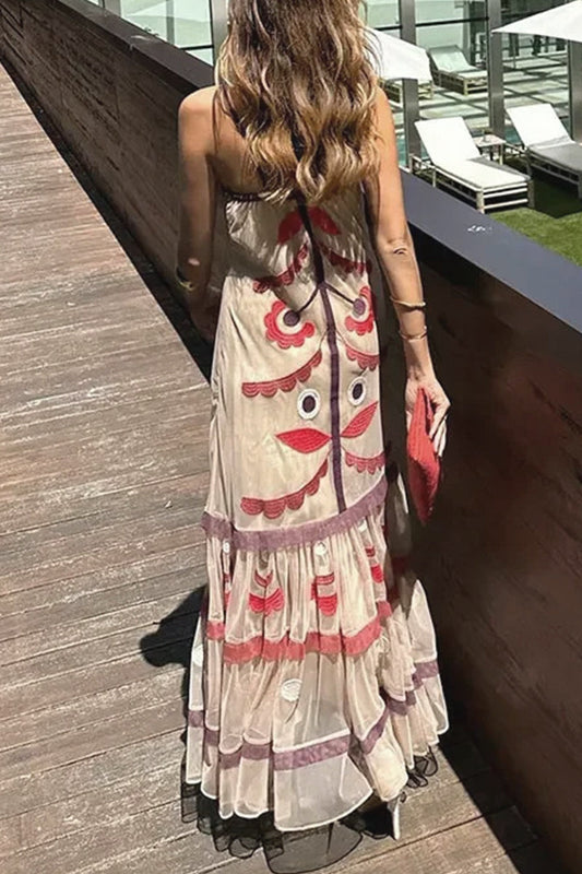 Camila® | Sexy vintage style patchwork sling dresses with geometric print