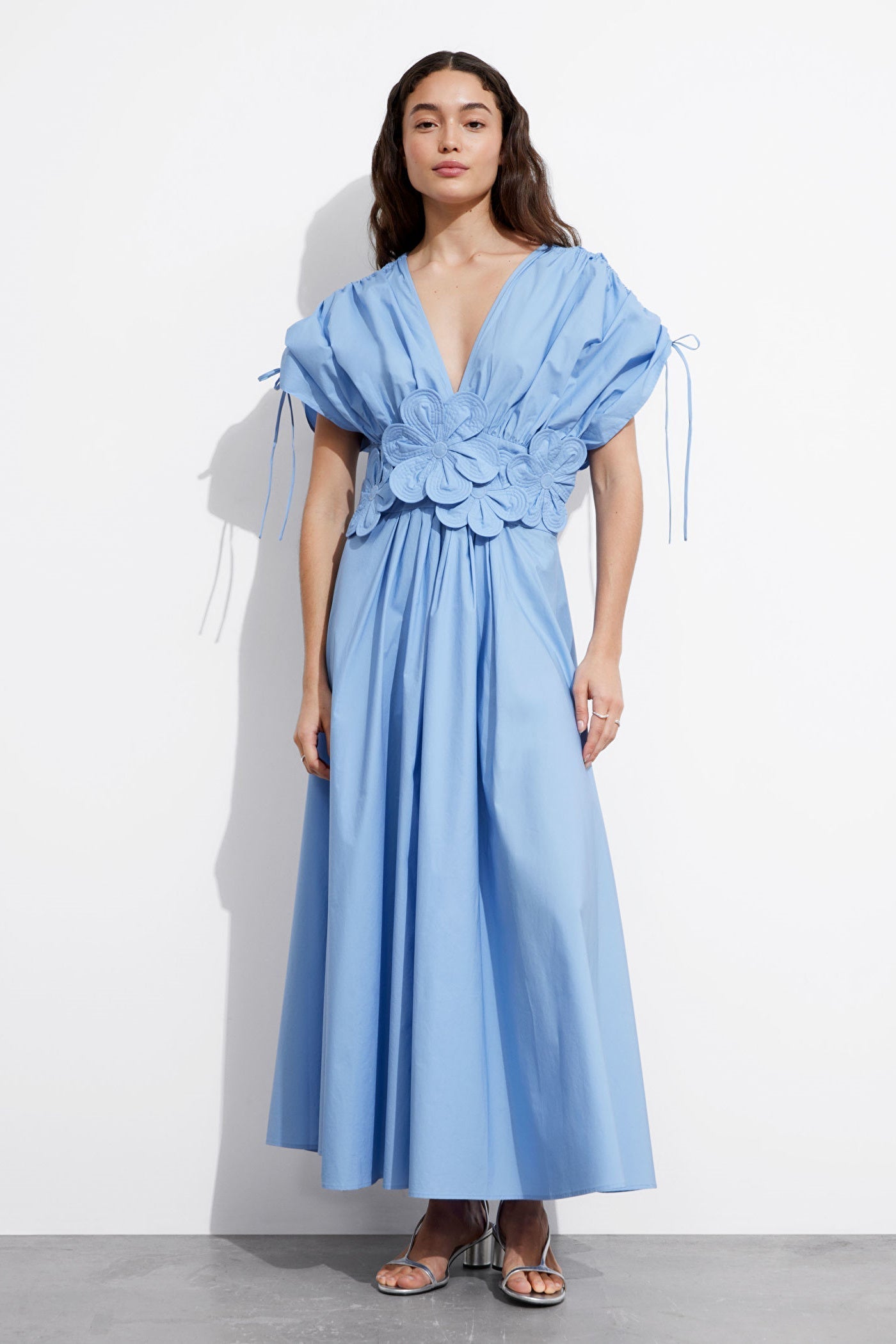 Carla® | V-Neck Maxi Dress With Floral Appliqué