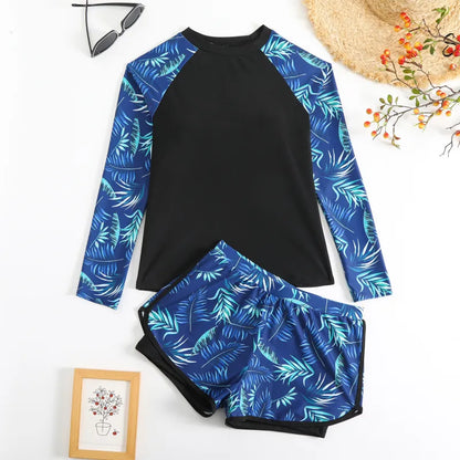 Maya | Women’s Casual Tankini – Printed Split Swimwear Set