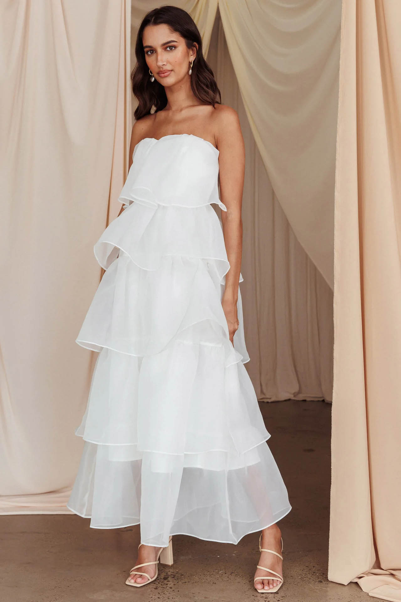 Estefanía® | Sunlit Ruffle Cascade Dress
