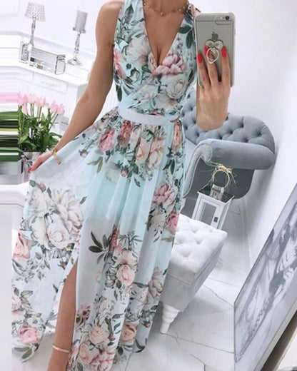 Julia® | Sleeveless Beach Dress For Women With A Deep V-Neck