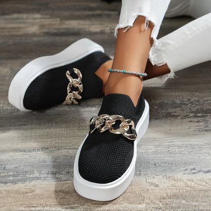 Diana | Chain Flats Breathable Mesh Shoes