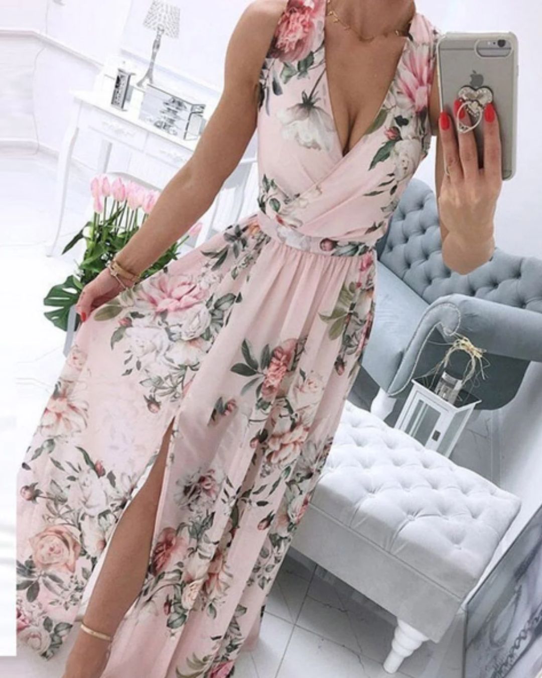 Julia® | Sleeveless Beach Dress For Women With A Deep V-Neck