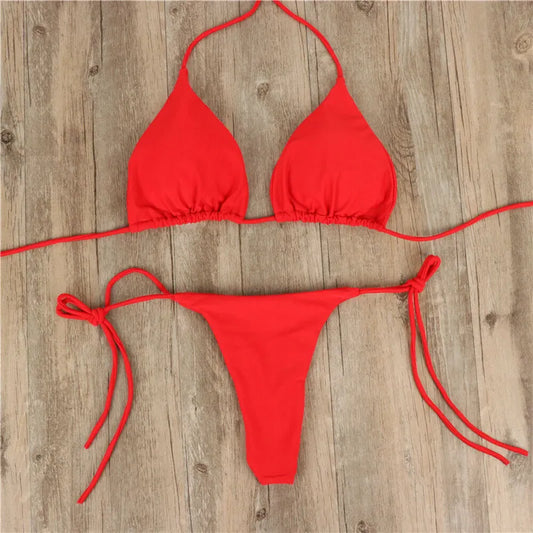 Zara | Women’s Tie-Up Halter Bikini