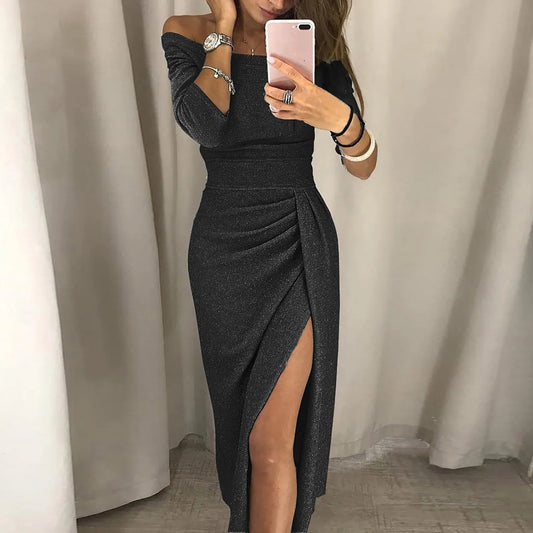 Paola® | Women's high-waisted off-the-shoulder party dress