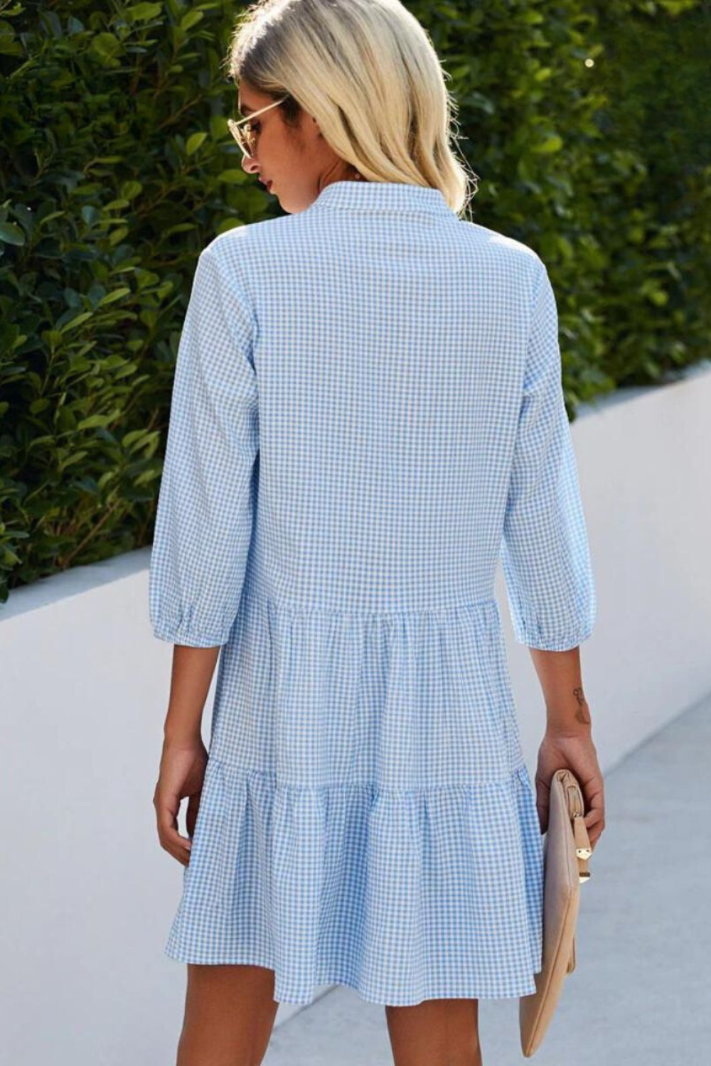Silvia® | Checked V-Neck Dress