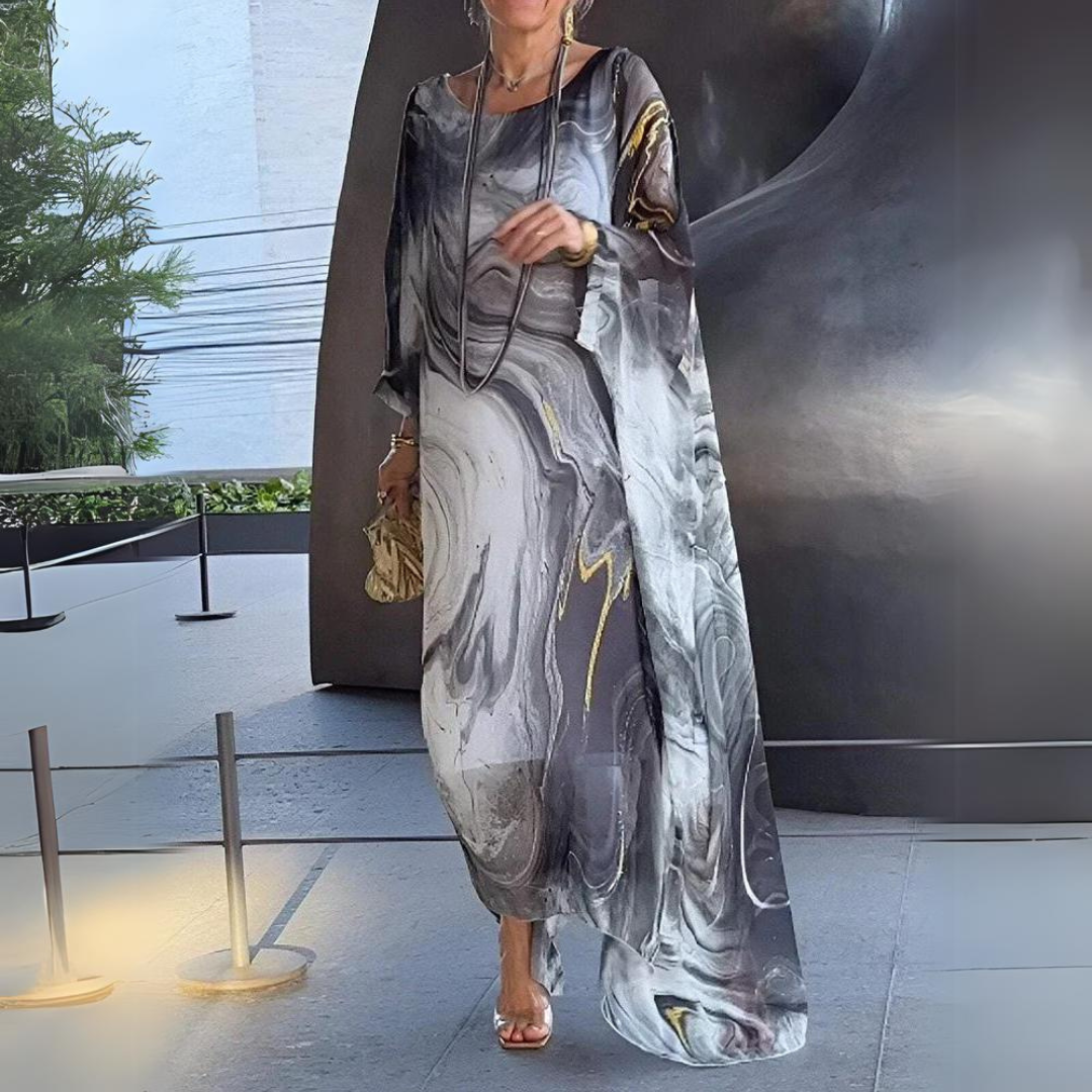 Agustina® | Elegant silk chiffon dress