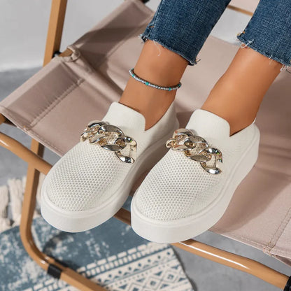 Diana | Chain Flats Breathable Mesh Shoes
