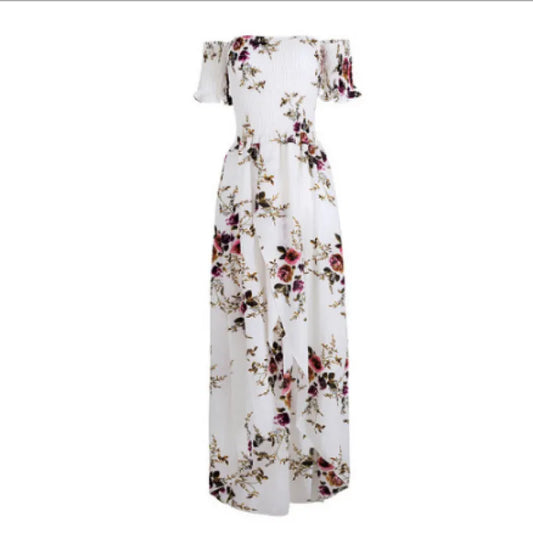 Mia Boho Off-Shoulder Summer Beach Dress