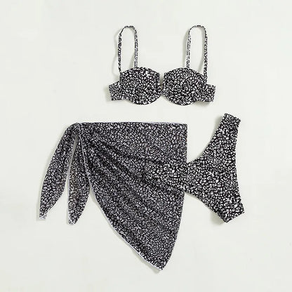 Savannah | Floral 3-Piece Bikini Set with Cover-Up Dress