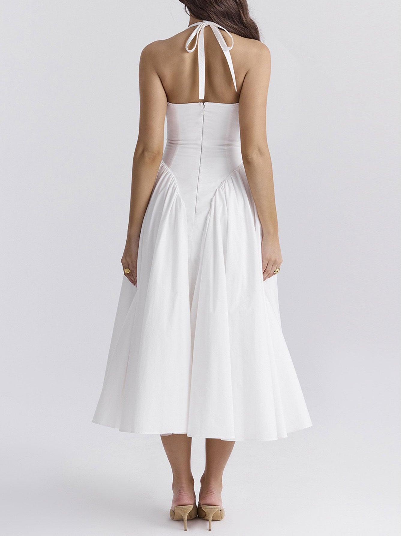 Naomi® | Midi Dress With Deep V-Neck