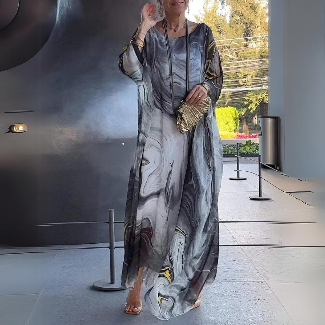 Agustina® | Elegant silk chiffon dress