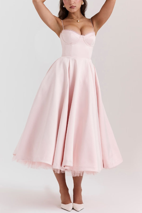Lorraine® | Strapless V-neck sleeveless tutu maxi dress