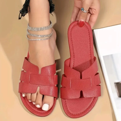 Isla | Summer Square Toe Slide Sandals