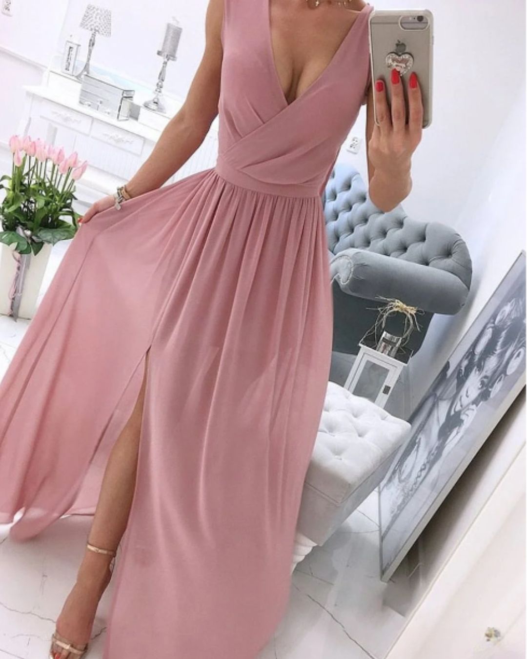 Julia® | Sleeveless Beach Dress For Women With A Deep V-Neck
