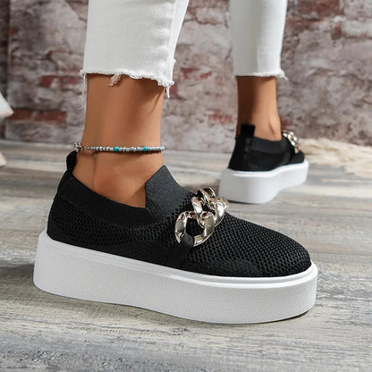 Diana | Chain Flats Breathable Mesh Shoes