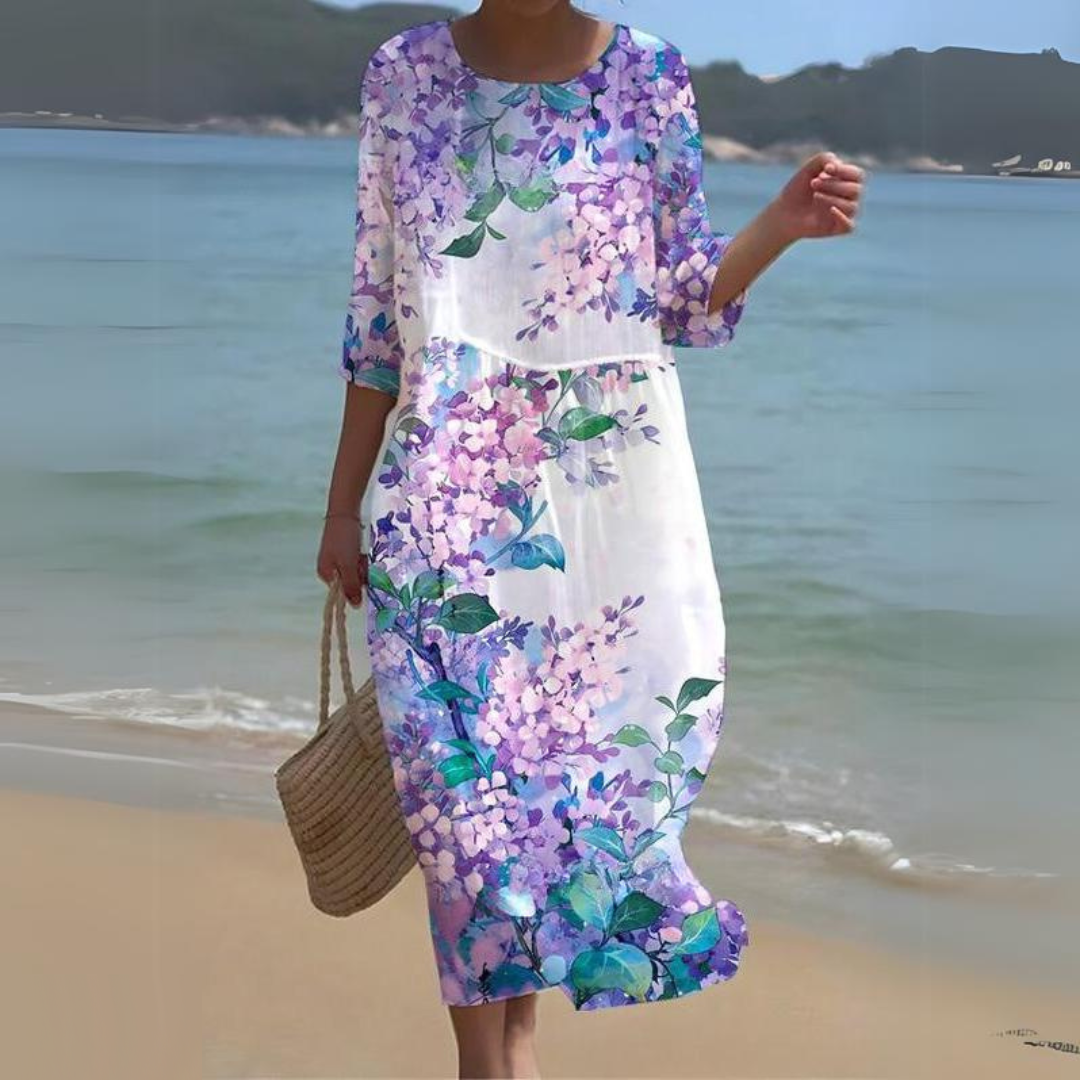 Jasmine | Elegant Floral Midi Dress