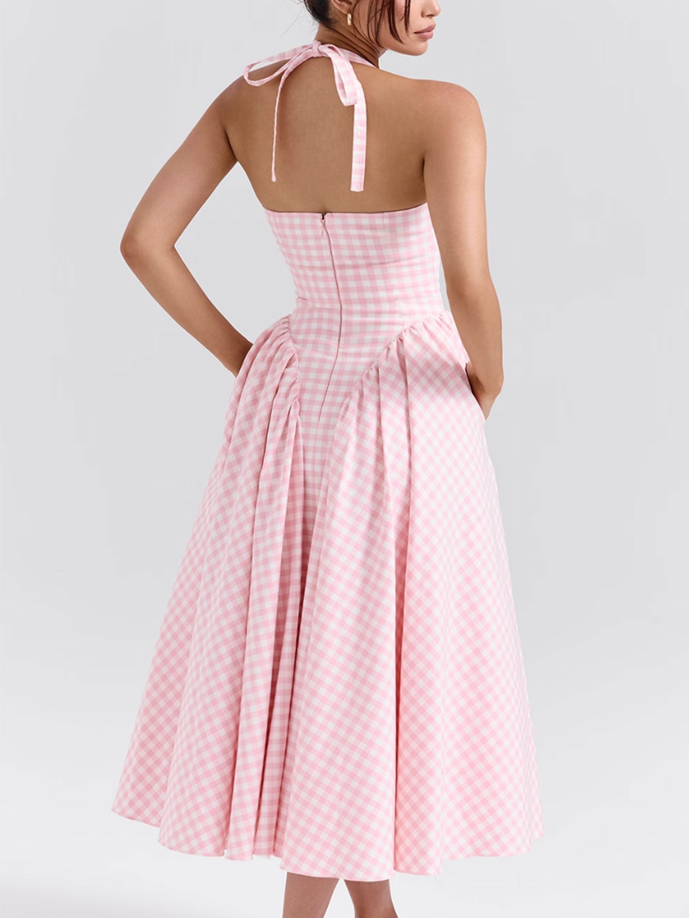 Naomi® | Midi Dress With Deep V-Neck