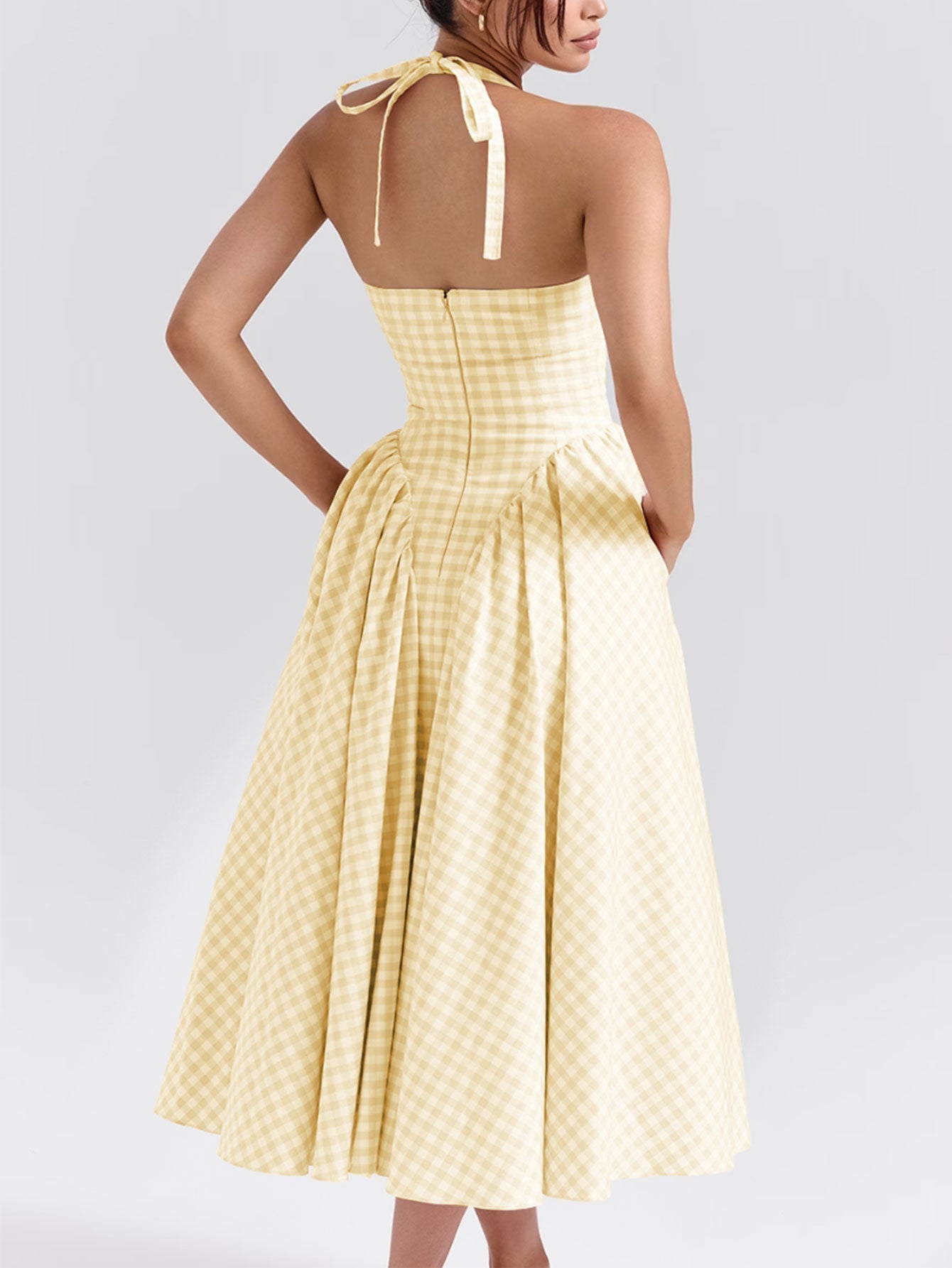 Naomi® | Midi Dress With Deep V-Neck