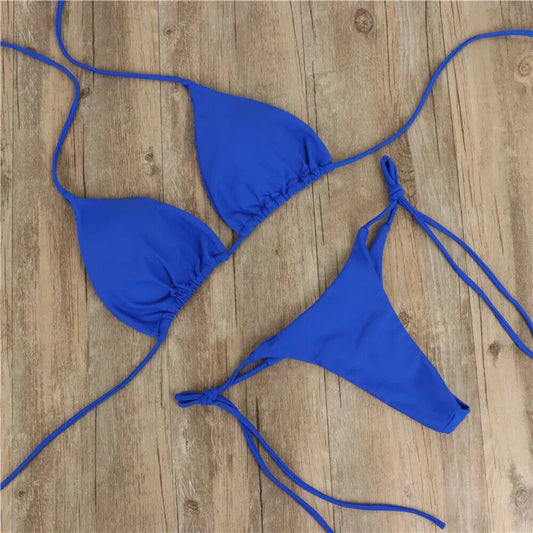 Kiara | Halter Tie Bikini Swimwear