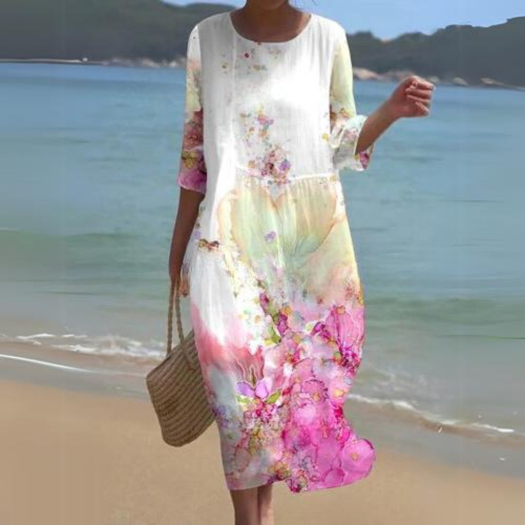 Jasmine | Elegant Floral Midi Dress
