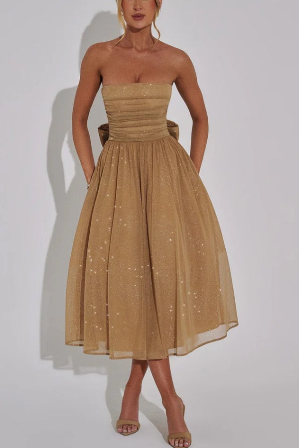 Kaylee® | Sexy off shoulder backless sexy maxi dress with bow