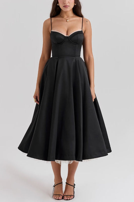 Lorraine® | Strapless V-neck sleeveless tutu maxi dress