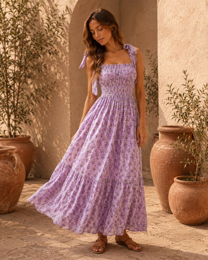Aurelia Printed Halterneck Midi Dress